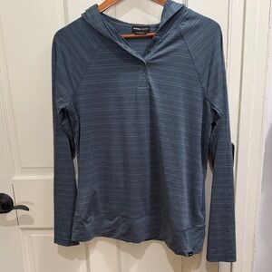 Prana Women's Charcoal Striped Hoodie